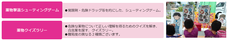貸出可能なアトラクション・資材